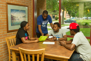 Group of students sitting at a table