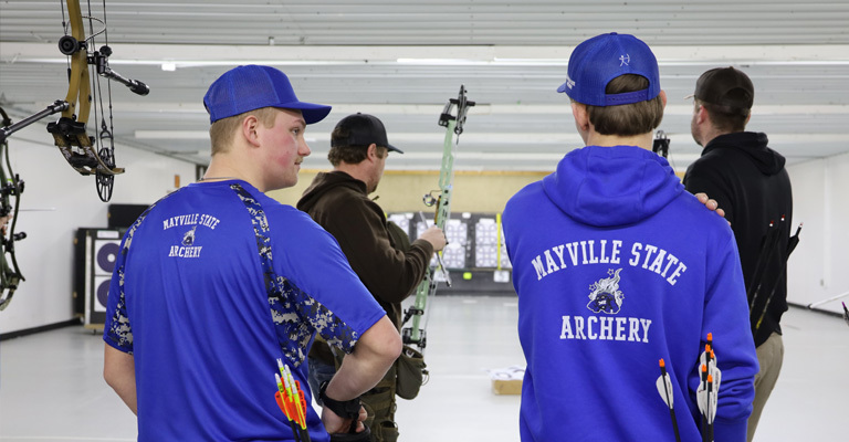 Reece Olcott finds his mark at Mayville State